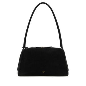 Alaia Women Black Suede Fonce Shoulder Bag